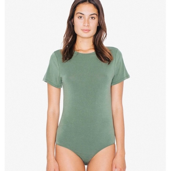 American Apparel Tops - American Apparel Green Jersey Tee Top Bodysuit M